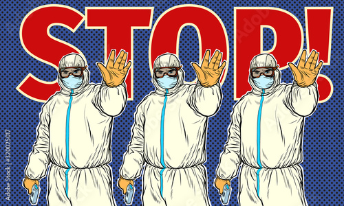 Stop doctor quarantine Novel Wuhan coronavirus 2019-nCoV epidemic outbreak