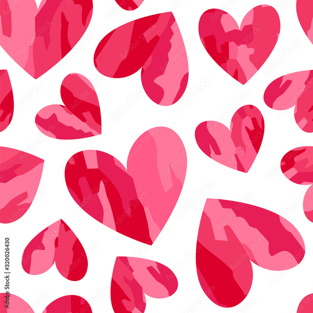 Lovely ruby hearts. Happy Valentines background. Seamless vector pattern with hearts. Lovely ruby hearts. Happy Valentines background. Seamless vector pattern with hearts.