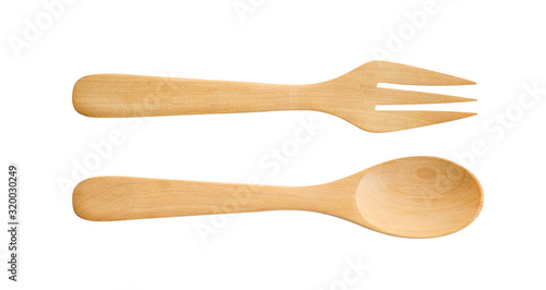 accessory, background, brown, clean, clipping path, close, closeup, color, cook, cooking, cooking spoon, culinary, diagonal, equipment, fork, grain, hand made, handle, household, isolated, kitchen, ki