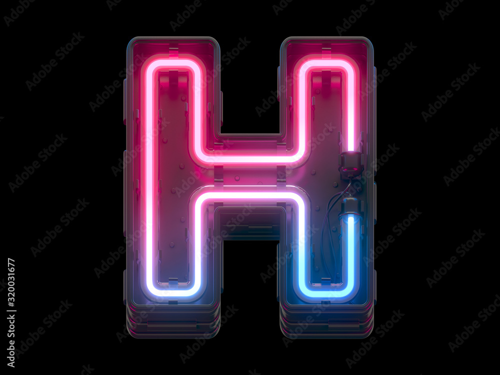 Ultraviolet neon futuristic font. Ultraviolet neon futuristic font.