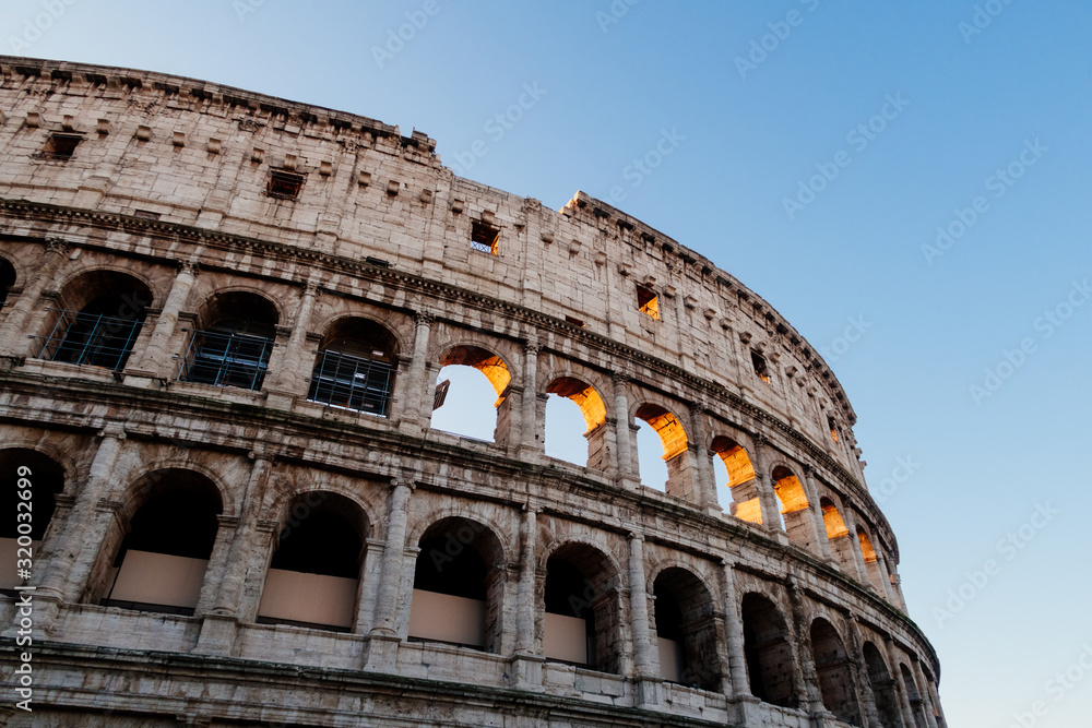 Rome, Italy - Jan 2, 2020: Colosseum, Rome, Italy