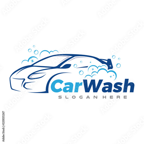 Naklejka Car Detailing, Car Wash Logo Vector