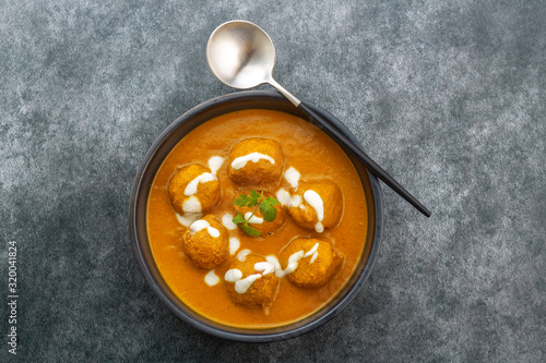 Cheese ball dipped in creamy gravy or Malai Kofta photo