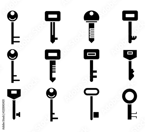key icons vector illustration set