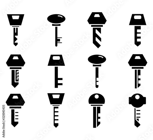 key icons vector illustration set