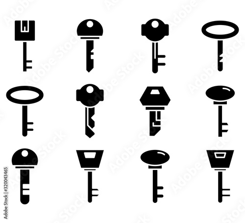key icons vector illustration set
