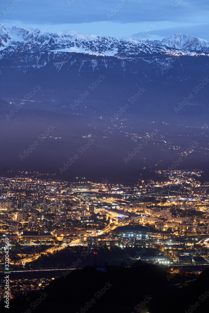 Grenoble at night