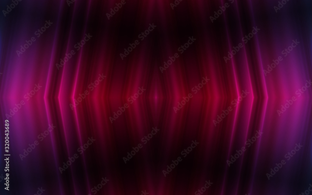 Dark abstract futuristic background. Neon glow, light lines, shapes. UV light.