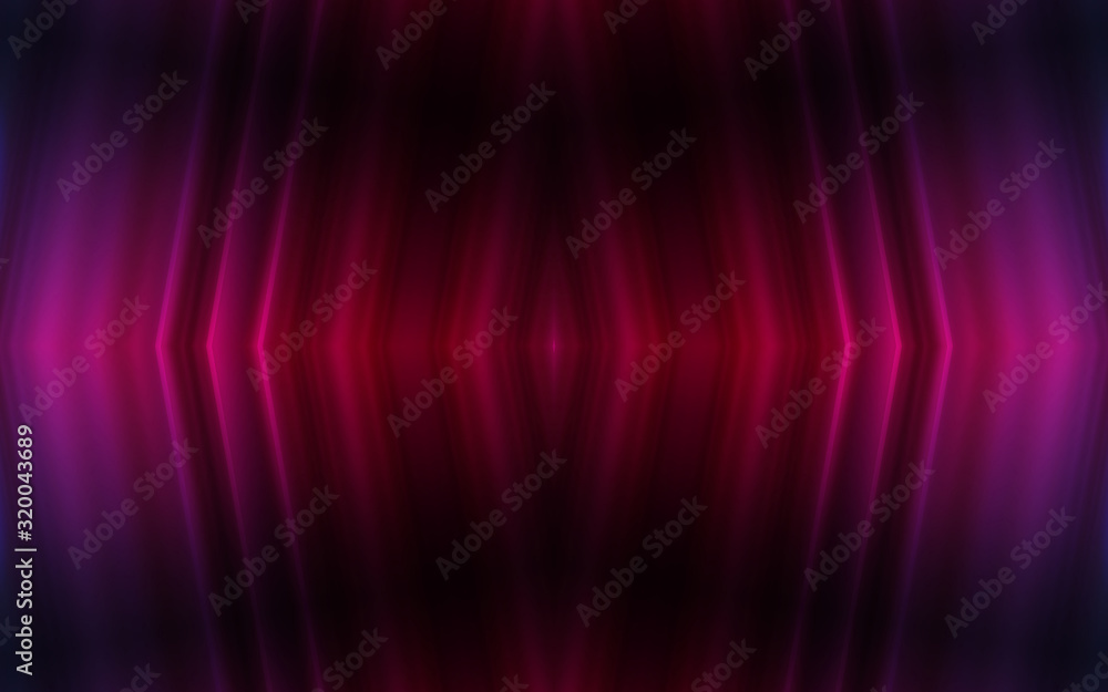 Obraz premium Dark abstract futuristic background. Neon glow, light lines, shapes. UV light.