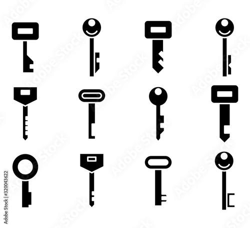 key icons vector illustration set