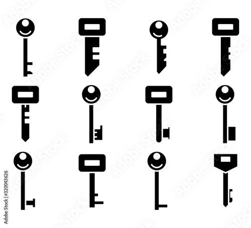 key icons vector illustration set
