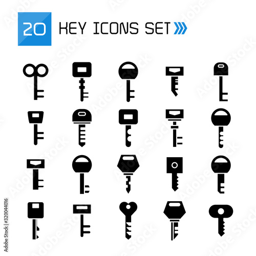 key icons vector illustration set