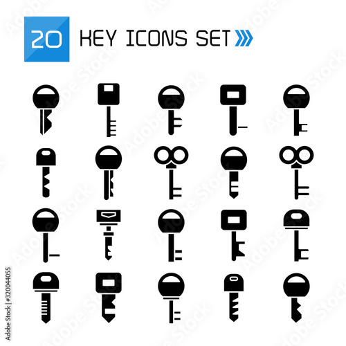 key icons vector illustration set