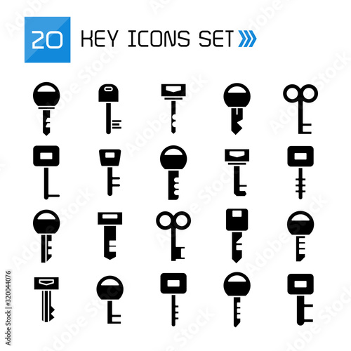key icons vector illustration set