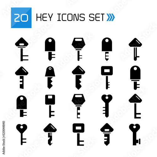 key icons vector illustration set