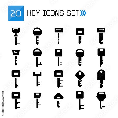 key icons vector illustration set