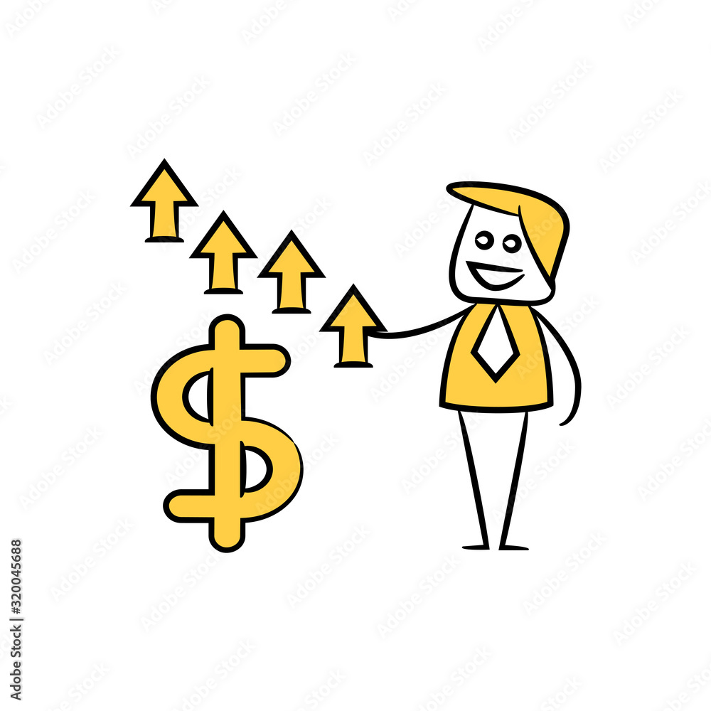 businessman and dollar sign,financial concept
