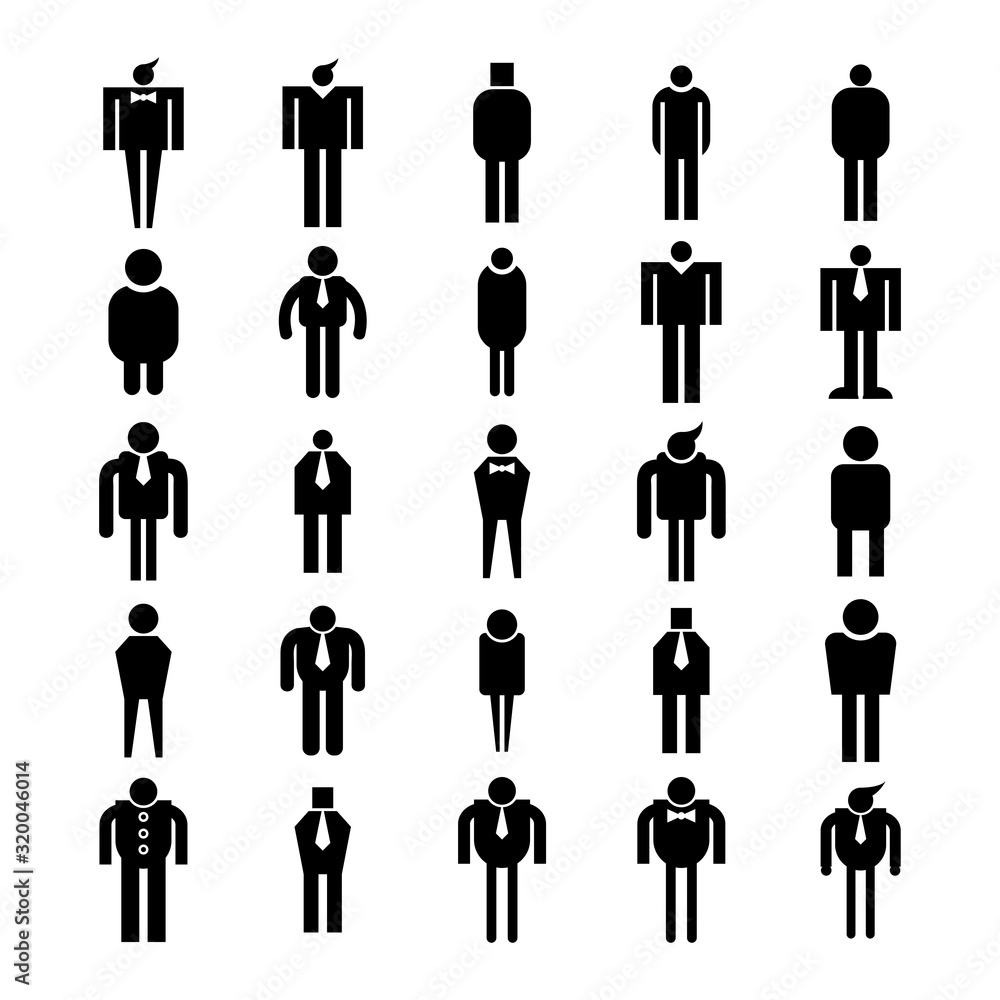 people, male icons vector set people, male icons vector set