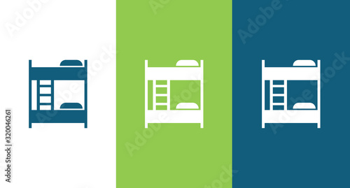 Bunk bed icon for web and mobile