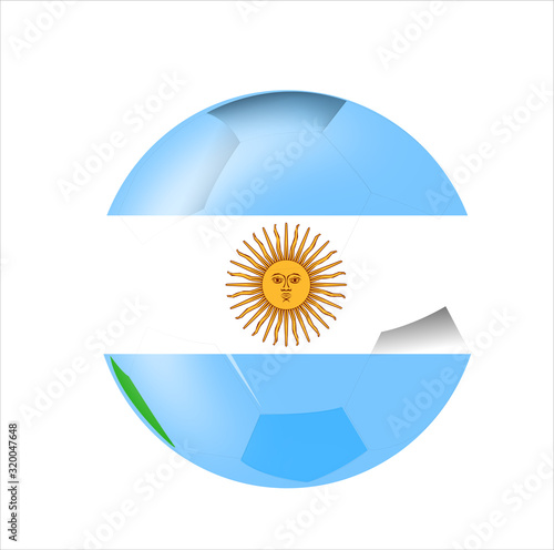 Argentina flag ball icon with a white background