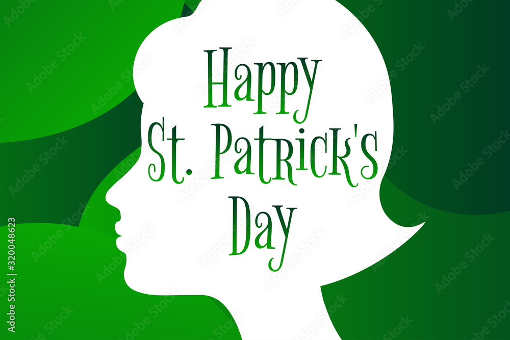 St Patrick's Day holiday concept. Template for background, banner, card, poster with text inscription. Vector EPS10 illustration.