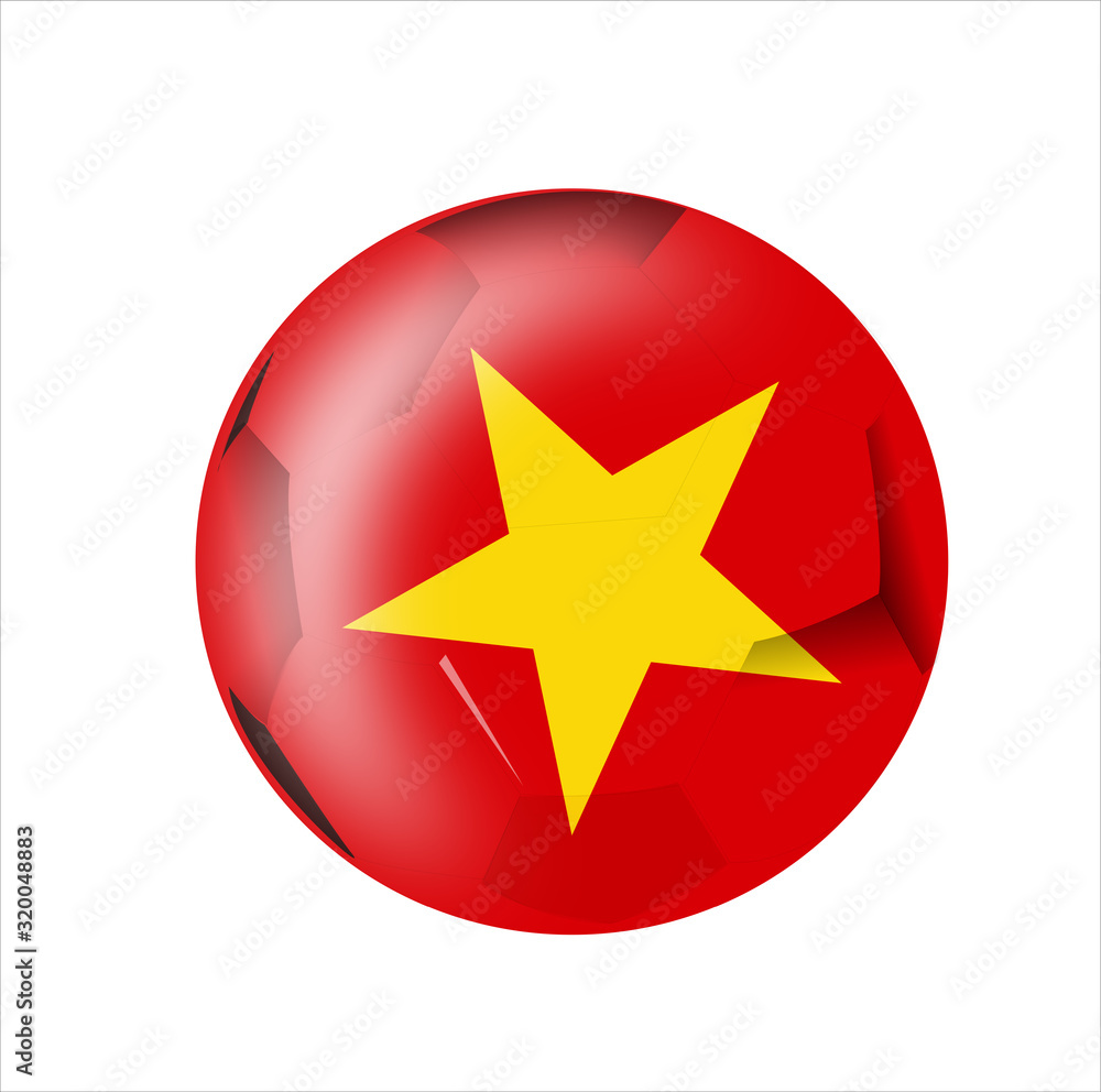 vietnam country ball icon with a white background vietnam country ball icon with a white background