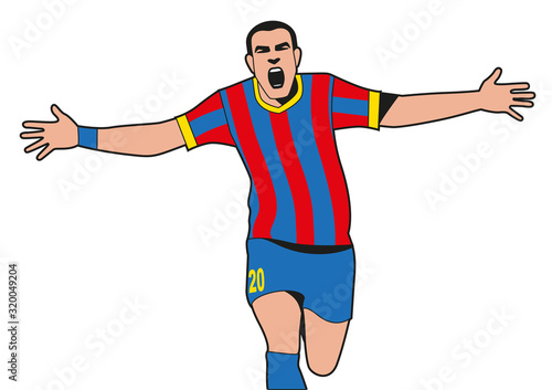 Soccer player isolated vector illustration