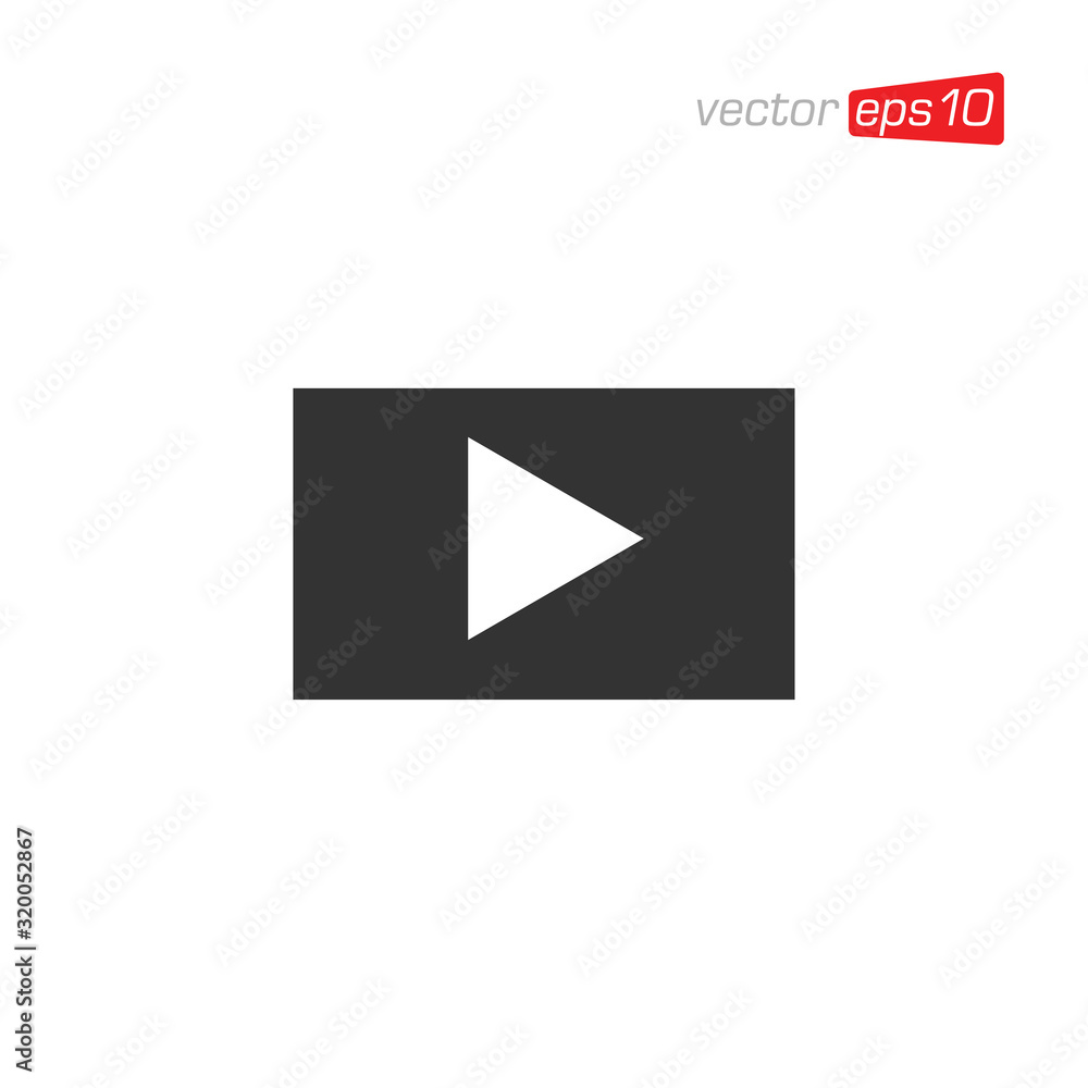 Play Media Icon Design Vector Play Media Icon Design Vector