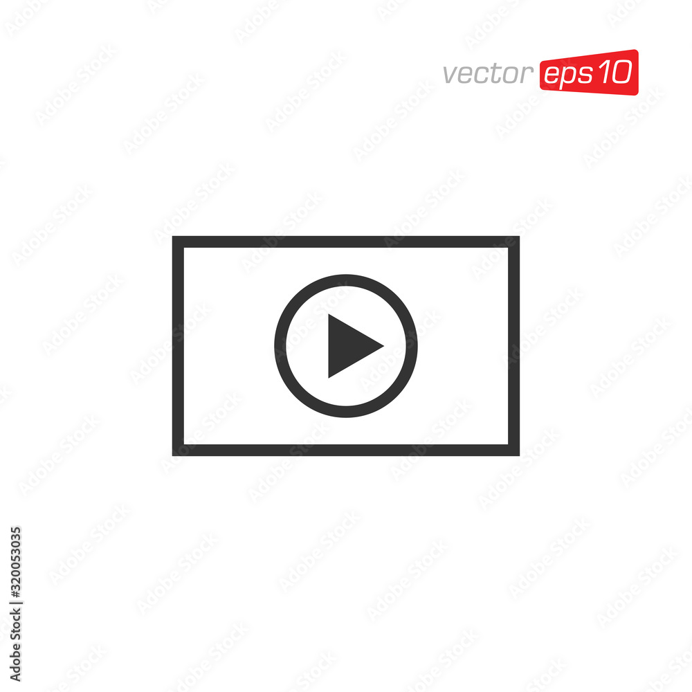 Play Media Icon Design Vector