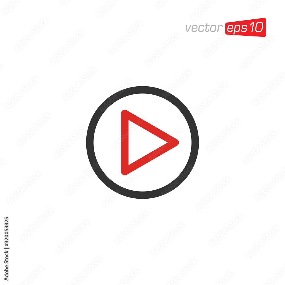 Play Media Icon Design Vector Play Media Icon Design Vector