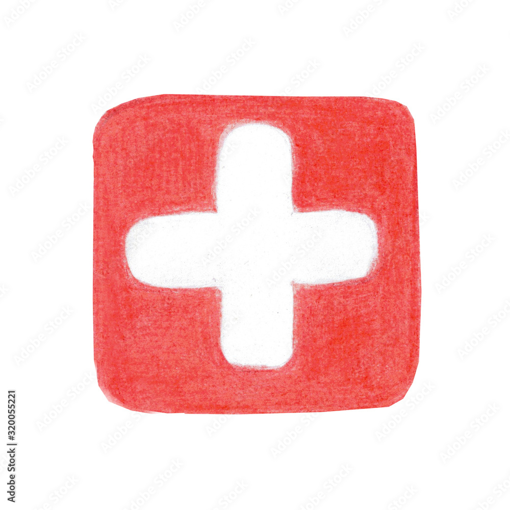 Obraz premium Watercolor pencils hand drawn illustration isolated on white background.