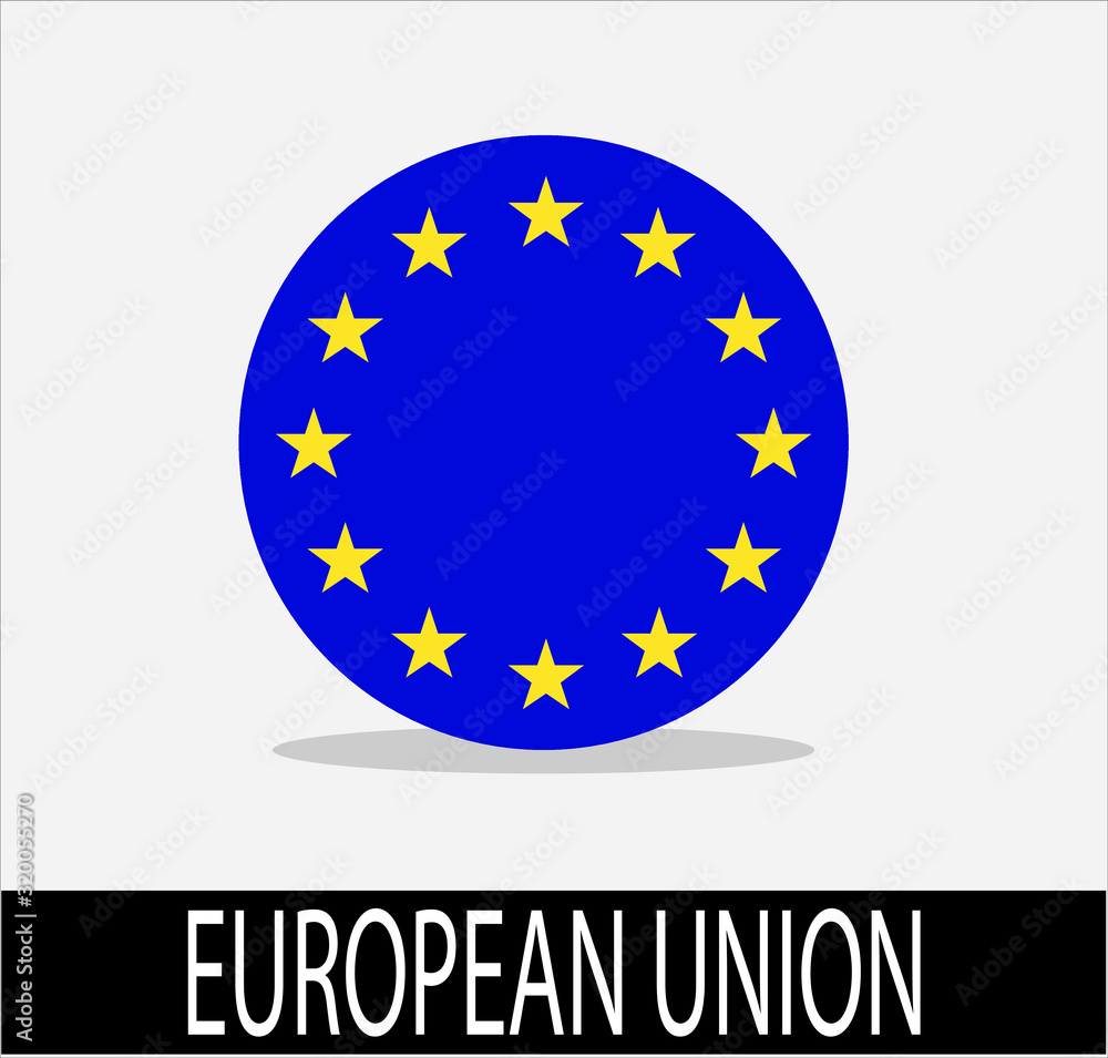 european union flag icon with white background european union flag icon with white background