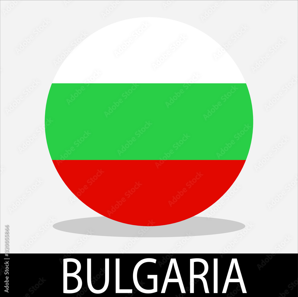 Bulgarian flag icon with white background Bulgarian flag icon with white background
