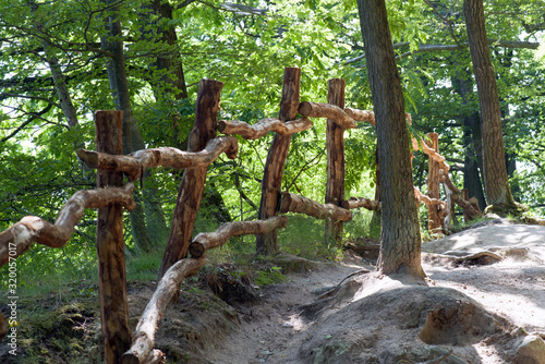 hiking trail by Jesioro Szmaragdowe in Poland