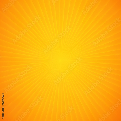Bright orange and yellow rays background