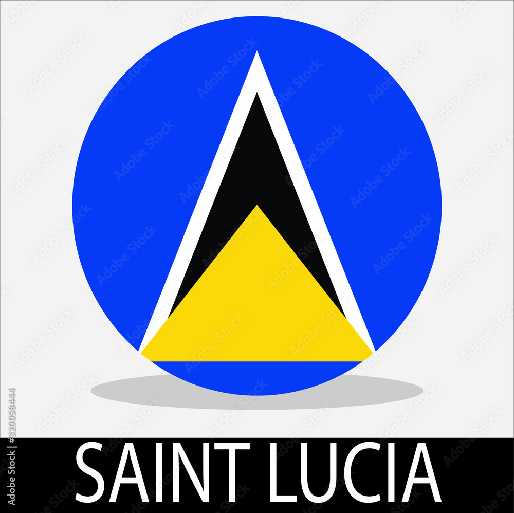 saint lucia country flag icon with a white background saint lucia country flag icon with a white background