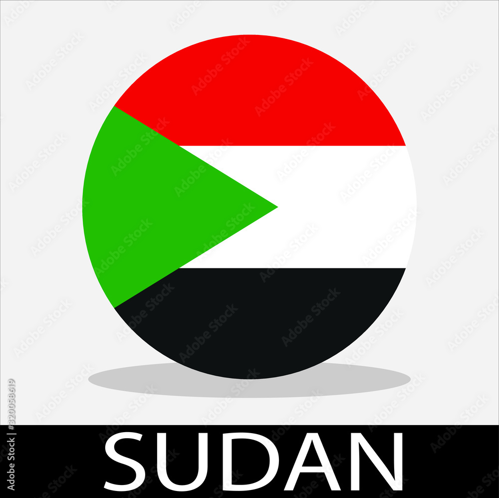 sudan country flag icon with a white background sudan country flag icon with a white background