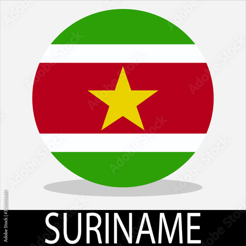 Free Download  Suriname Country Flag icon with a white background - GFXLoad