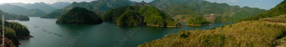 fish farm in the mountains