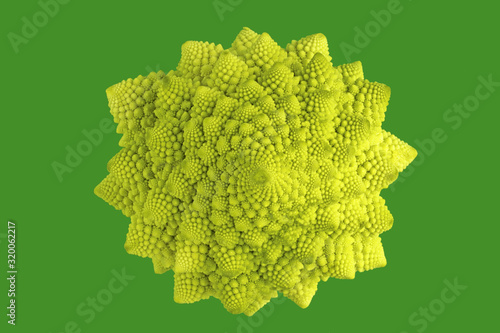 romanesco head, top view