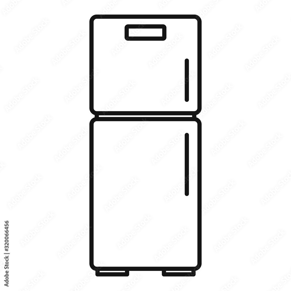 Full fridge icon. Outline full fridge vector icon for web design isolated on white background Full fridge icon. Outline full fridge vector icon for web design isolated on white background