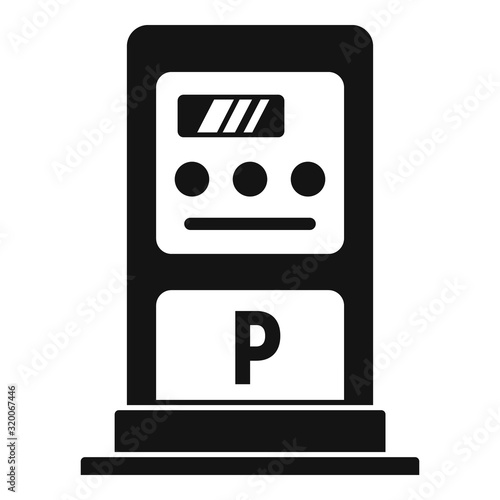 Parking payment kiosk icon. Simple illustration of parking payment kiosk vector icon for web design isolated on white background