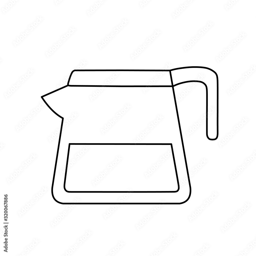 icon of coffee pot with drink icon of coffee pot with drink