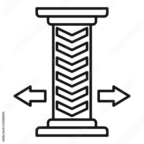 Underground parking pillar icon. Outline underground parking pillar vector icon for web design isolated on white background