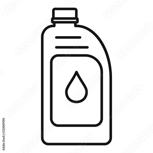 Car motor oil icon. Outline car motor oil vector icon for web design isolated on white background