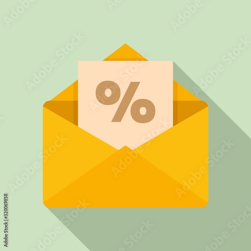 Loyalty mail icon. Flat illustration of loyalty mail vector icon for web design