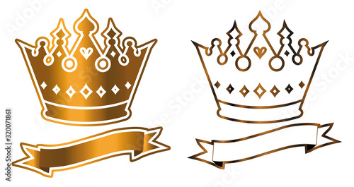 Luxurious crown logo vector template