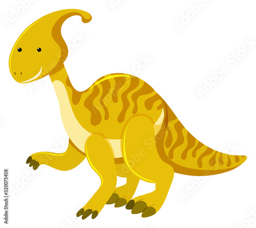 Single picture of parasaurolophus in yellow
