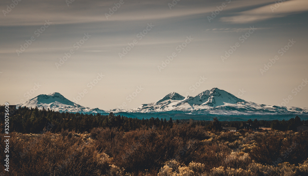 Three Sisters Mountains In Oregon