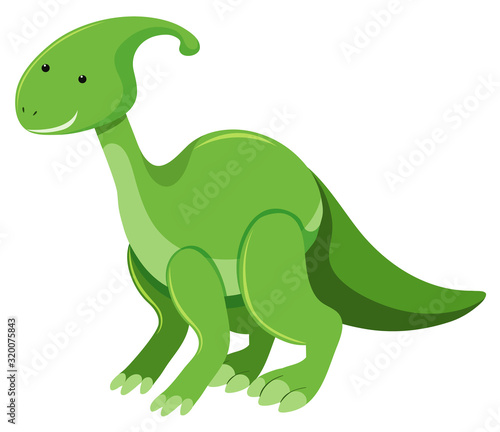 Single picture of parasaurolophus in green